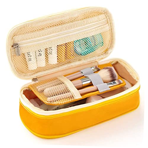 STOBOK Multifunktionale Große Kapazität Federmäppchen Tragbare Stift Und Kosmetiktasche Gelb Für Schule Büro Und von STOBOK