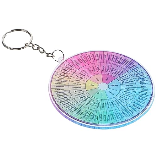 STOBOK Gefühlsrad Schlüsselanhänger Aus Metall Tragbarer Emotion Wheel Schlüsselanhänger Für Freunde Deko Für Schlüssel Taschen Doppelseitig Langlebig von STOBOK