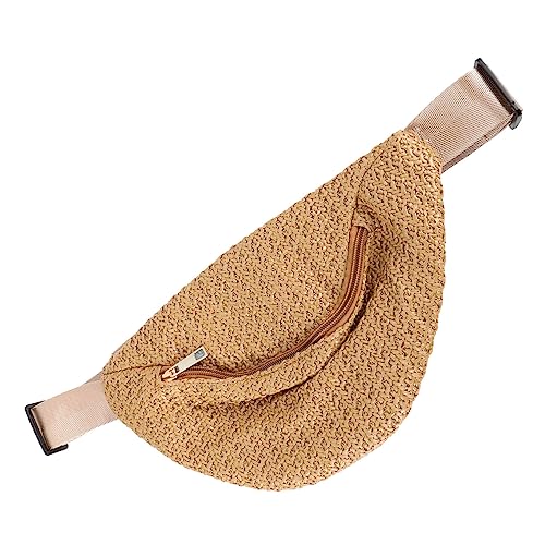 STOBOK Sommer Bauchtasche Geflochten Aus Stroh Stylische Gürteltasche Für Damen Leicht Und Tragbar Für Reisen Und Alltag von STOBOK