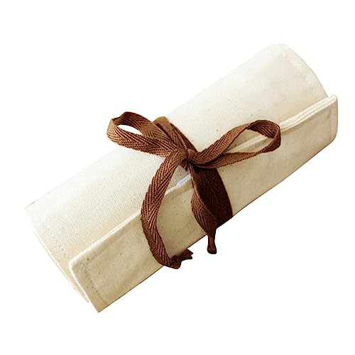 STOBOK Stifttasche Federmäppchen aus Segeltuch Bleistifte Federmäppchen für die Reise Schreibwaren briefpapier briefpapier für Schulbriefpapier Stiftetui aus Segeltuch Weiß von STOBOK