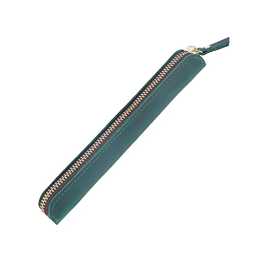 STOBOK Stifthalter Stiftetui Aus Leder Bleistift-aufbewahrungs-Organizer Federmäppchen Aus Echtem Leder Stiftetui Halter Organizer Federmäppchen Aus Leder Reißverschluss Makeup Tasche von STOBOK