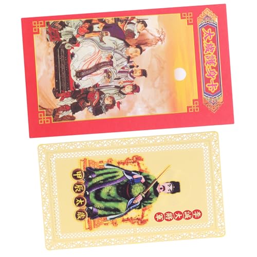 STOBOK Tai Sui Gold Card Chinesisches Amulett Buddhistisches Amulett Für Geldbörse Chinesische Allgemeine Karten Taisui-amulett 2024 Schutz-amulett-Karte Kupfer Glücklich Glückskarte von STOBOK