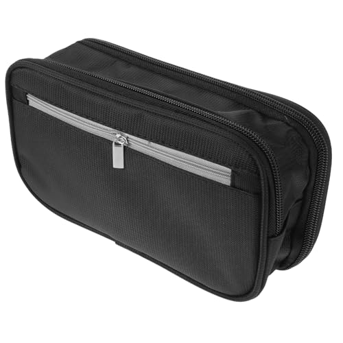 STOBOK Tasche Kapazität Bleistiftfälle Lagerung Federmäppchen Mit Fächern Stiftbeutel Aufbewahrungsstiftkoffer Vielseitig Reisen Multi Großes Federmäppchen Schule Aluminiumlegierung Black von STOBOK