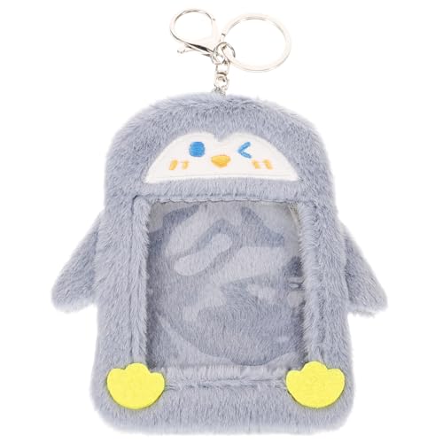 STOBOK Plüsch-kartenhülle Mit Schlüsselanhänger Ausweishalter Cartoon-kartenetui Kartenhalter Sichtbare Kartenhülle Kartenhüllen Aus Plüsch Mit Schlüsselanhänger von STOBOK