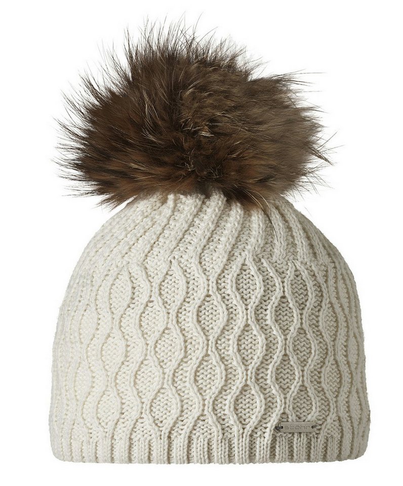 STÖHR Bommelmütze Wintermütze (Pompon) Elsa naturfarben Damen 1er von STÖHR