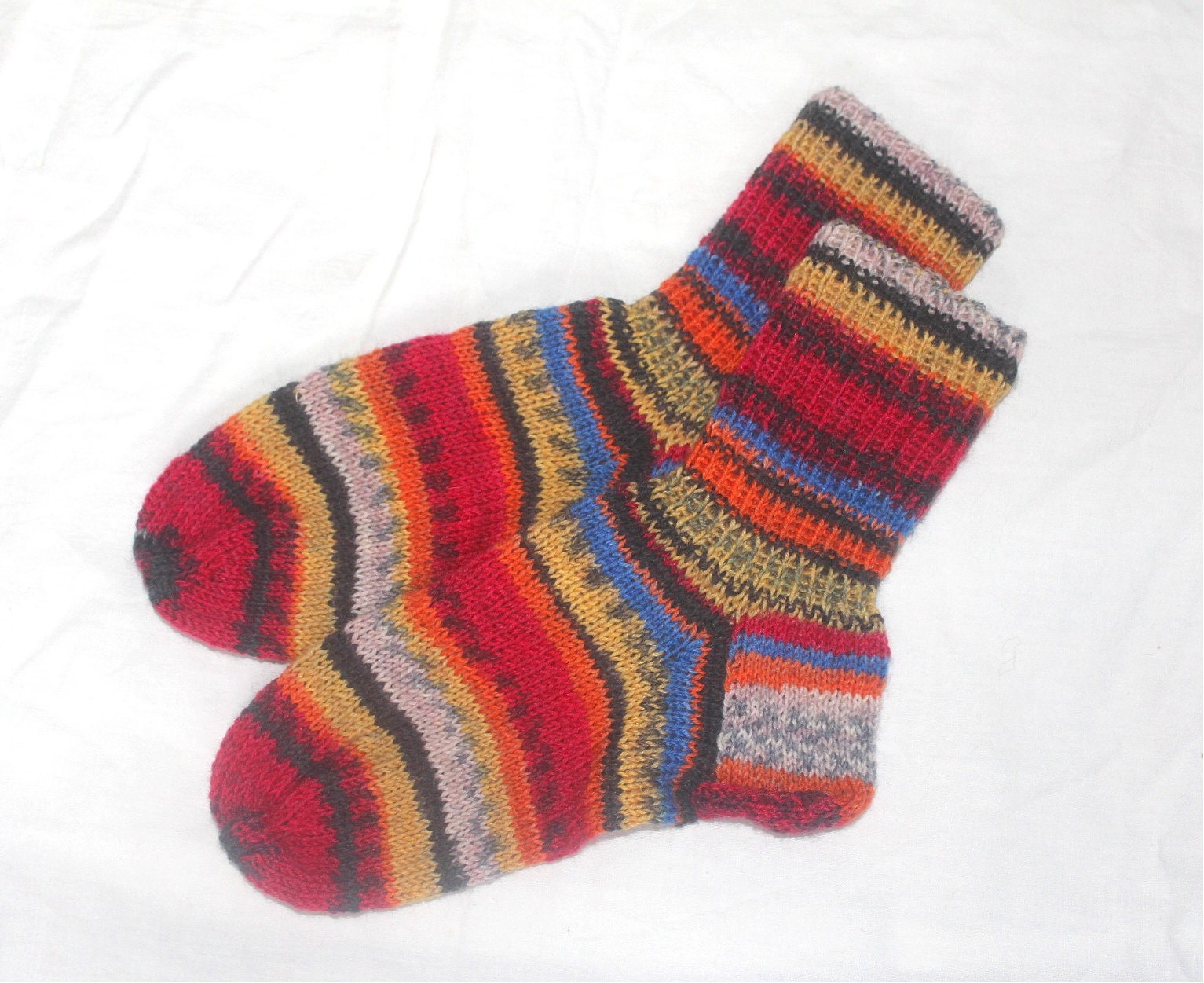 Wollsocken Gr. 40/41 Handgestrickte Socken Warme Stricksocken Wollsocken Gr. 40/41 Handgestrickte Socken Warme Stricksocken von STOFFLAGERVERKAUF
