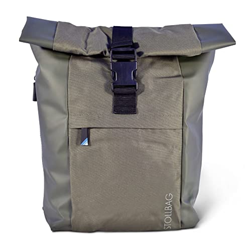 STOLLBAG Rolltop Rucksack Anzio L Ocean Bound Plastic 52x28x11 cm Nachhaltig Wasserabweisend Klimaneutral 16 L 0,62 kg Männer & Frauen von STOLLBAG