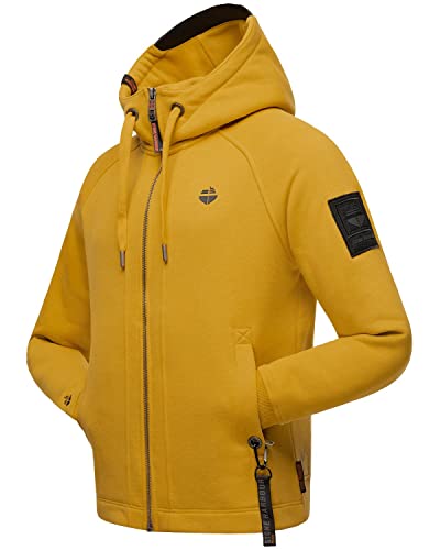 STONE HARBOUR Herren Hoodie Kapuzenjacke Sweatjacke Finn Luca Mustard Yellow Gr. L von STONE HARBOUR