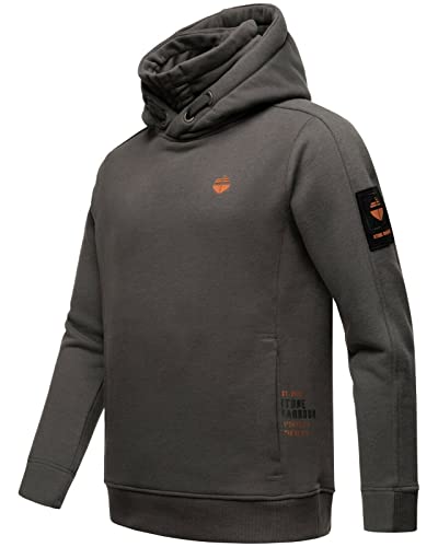 STONE HARBOUR Herren Kapuzen Pullover FVSA Sweatshirt Hoodie Sweat Emilio Eduard, Farbe:Dunkel grau, Größe:L / 50 von STONE HARBOUR