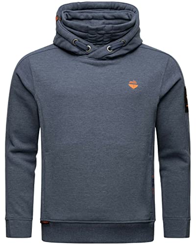 STONE HARBOUR Herren Kapuzen Pullover FVSA Sweatshirt Hoodie Sweat Emilio Eduard, Farbe:Dusty Blue Melange, Größe:M / 48 von STONE HARBOUR