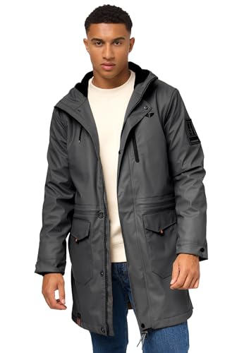 STONE HARBOUR Herren Regenmantel wasserdichter Regen Mantel B742 [B742-Verda-Anthrazit-Gr.3XL] von STONE HARBOUR
