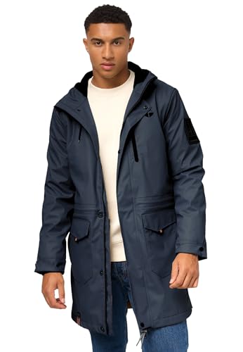 STONE HARBOUR Herren Regenmantel wasserdichter Regen Mantel B742 [B742-Verda-Navy-Gr.S] von STONE HARBOUR