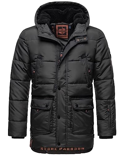 STONE HARBOUR Herren Steppjacke gesteppte Winter Jacke B739 [B739-Miron-Anthrazit-Gr.S] von STONE HARBOUR