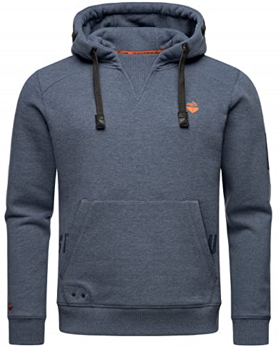 STONE HARBOUR Herren Sweat Sweatshirt Kapuzen Pullover Hoodie Longsleeve Funny Finch, Farbe:Dusty Blue Melange, Größe:L 50 von STONE HARBOUR