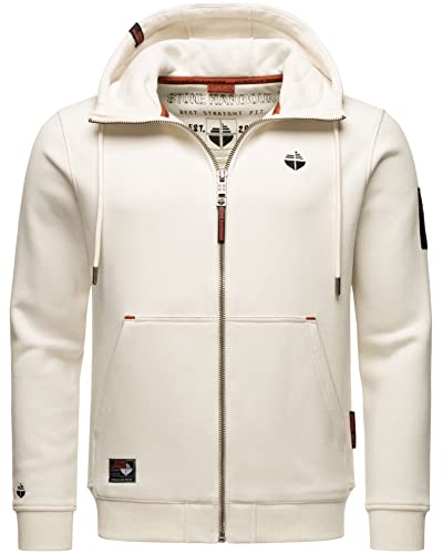 STONE HARBOUR Herren Sweatjacke Hoodie mit Reißverschluss Kapuzenjacke B723 [B723 - Weiss - Größe XL - Gr. XL] von STONE HARBOUR