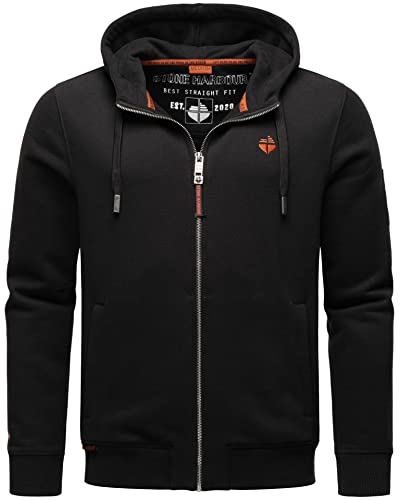 STONE HARBOUR Herren Sweatjacke Kapuzenjacke Hoodie mit Reißverschluss B722 [B722 - Schwarz - Größe L - Gr. L] von STONE HARBOUR