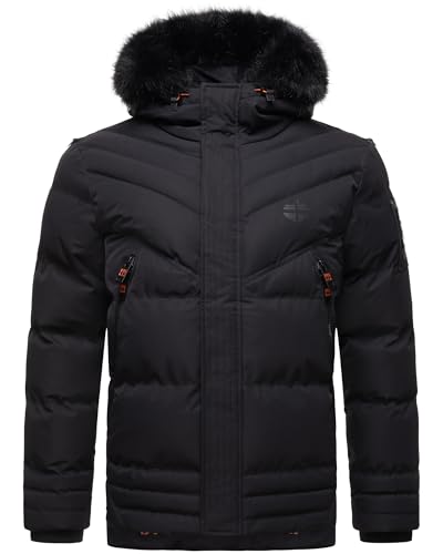 STONE HARBOUR Herren Winter Jacke Outdoor Parka Steppjacke warm gefüttert Romaan (DE/NL/SE/PL, Alphanumerisch, XL, Regular, Regular, Schwarz) von STONE HARBOUR