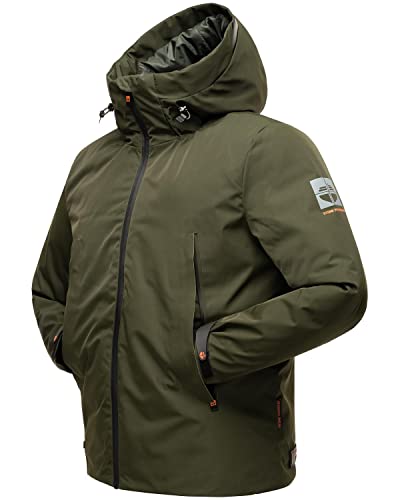 STONE HARBOUR Herren Winterjacke Outdoorjacke Funktionsjacke wasserdicht Moagaa Olive Gr. L von STONE HARBOUR