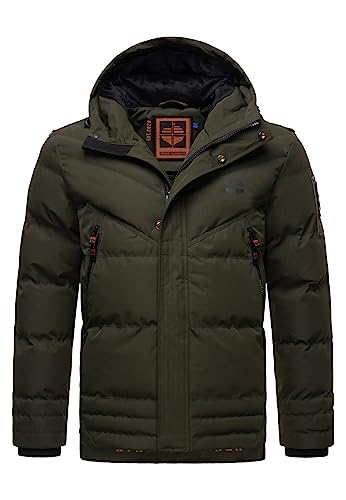 STONE HARBOUR Herren Winterjacke gesteppte Winter Stepp Jacke B740 [B740-Romaa-Olive-Gr.M] von STONE HARBOUR