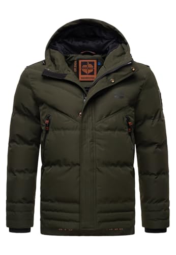 STONE HARBOUR Herren Winterjacke gesteppte Winter Stepp Jacke B740 [B740-Romaa-Olive-Gr.M] von STONE HARBOUR