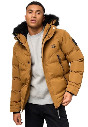 STONE HARBOUR Herren Winterjacke gesteppte Winter Stepp Jacke B740 [B740-Romaa-Tobacoo-Gr.L] von STONE HARBOUR
