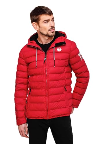 STONE HARBOUR Herren warme Winter Steppjacke Zaharoo Chili Red Gr. L von STONE HARBOUR