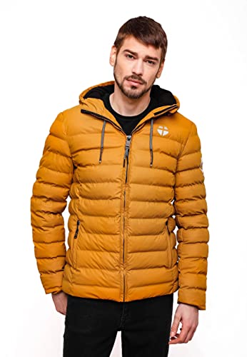 STONE HARBOUR Herren warme Winter Steppjacke Zaharoo Ocher Brown Gr. 3XL von STONE HARBOUR