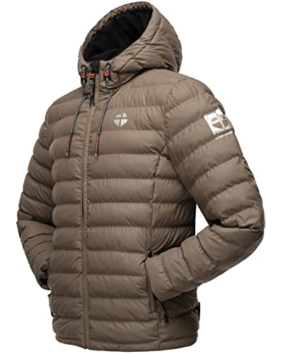 STONE HARBOUR Herren warme Winter Steppjacke Zaharoo Stone Brown Gr. 3XL von STONE HARBOUR