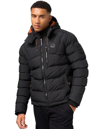 STONE HARBOUR Herren warme Winter Steppjacke mit Kapuze Arvidoo Black Gr. XL von STONE HARBOUR