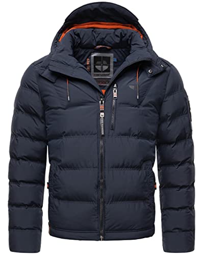 STONE HARBOUR Herren warme Winter Steppjacke mit Kapuze Arvidoo Navy Gr. XL von STONE HARBOUR