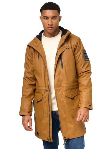 STONE HARBOUR Warmer Regenponcho gefütterter Regenmantel wasserdicht mit innenliegendem Tragegurt und geschweißten Nähten Verdaan Tobacoo Gr. 3XL von STONE HARBOUR