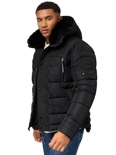 STONE HARBOUR Winterjacke warme Steppjacke mit Abnehmbarer Kapuze Witaas Black Gr. XXL von STONE HARBOUR