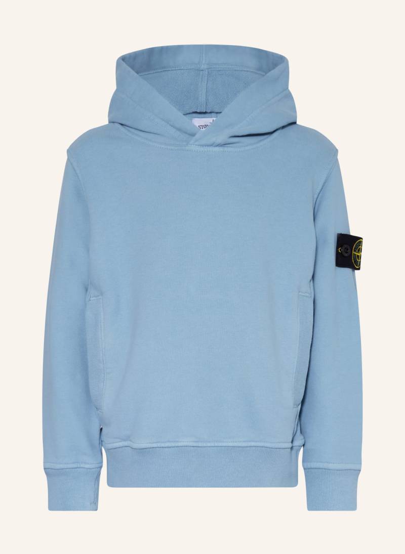 Stone Island Junior Hoodie blau von STONE ISLAND JUNIOR