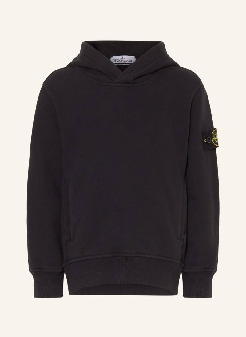 Stone Island Junior Hoodie schwarz von STONE ISLAND JUNIOR