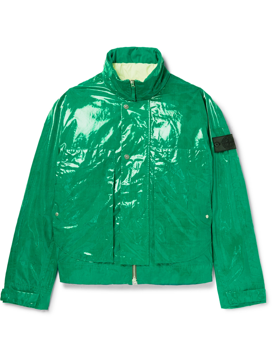 STONE ISLAND SHADOW PROJECT - Convertible Layered Glossed-Cotton Hooded Down Jacket - Men - Green - XL STONE ISLAND SHADOW PROJECT - Convertible Layered Glossed-Cotton Hooded Down Jacket - Men - Green - XL von STONE ISLAND SHADOW PROJECT