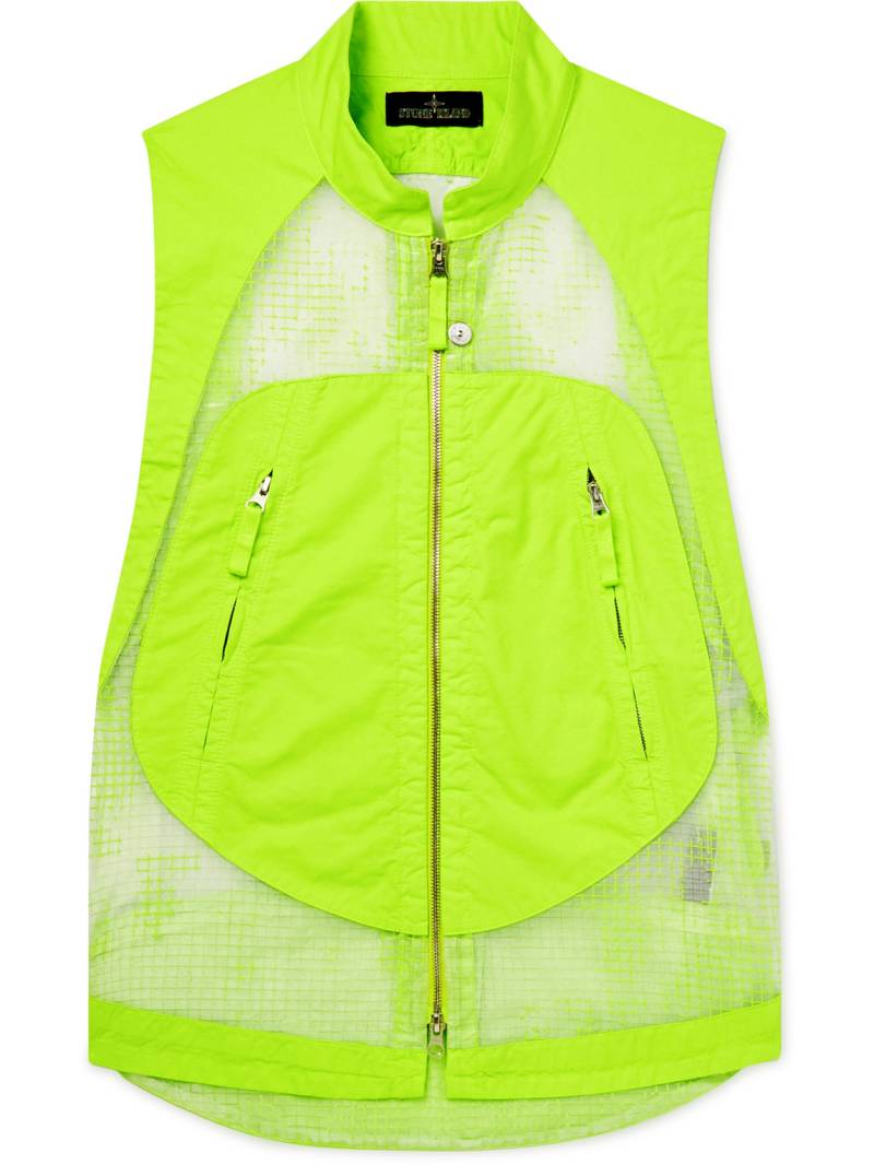 STONE ISLAND SHADOW PROJECT - Ripstop-Panelled Cotton-Blend Twill Gilet - Men - Green - M von STONE ISLAND SHADOW PROJECT