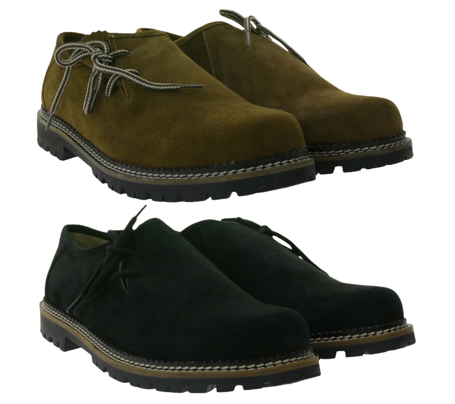 STONEROCK Wildbock Uni Herren Trachten-Schuhe Echtleder-Schuhe Haferl-Schuhe Schnür-Schuhe 1001 Braun oder Schwarz von STONEROCK