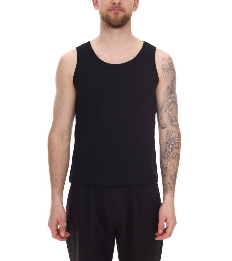 STONES Herren Tank Top Baumwoll-Shirt Basic-Top Rundhals-Top Achsel-Shirt Unterhemd Schwarz von STONES