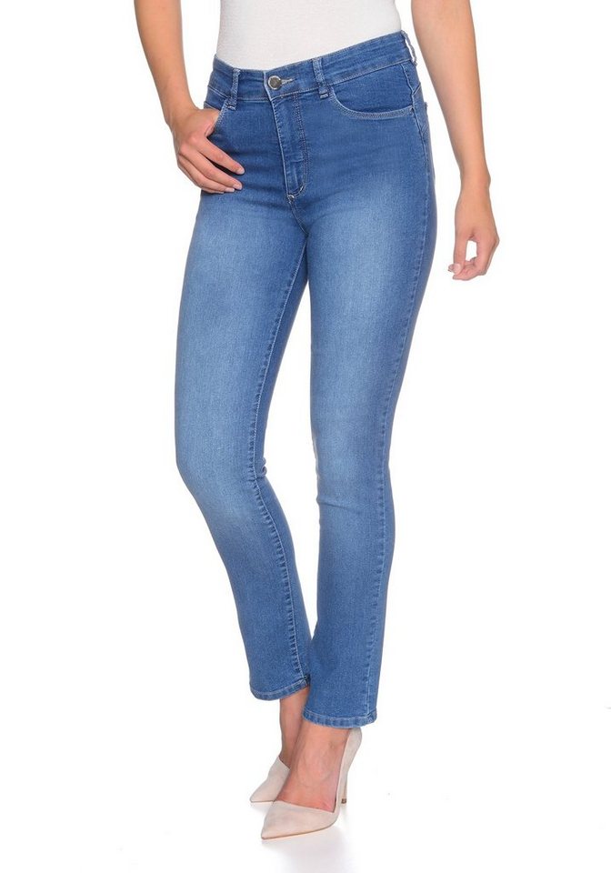 STOOKER WOMEN Slim-fit-Jeans Milano Damen Stretch Jeans -Light Blue Used-Magic von STOOKER WOMEN