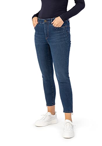 Rio Denim Strass Damen 5-Pocket-Jeans Skinny Fit Denim/Jeans clean wash konisch 7/8-Länge von STOOKER
