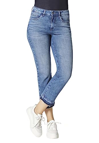 STOOKER Women 5-Pocket Denim Jeans Hose »California Cropped Straight Fit - darkdenim Vintage - D38/L26 von STOOKER