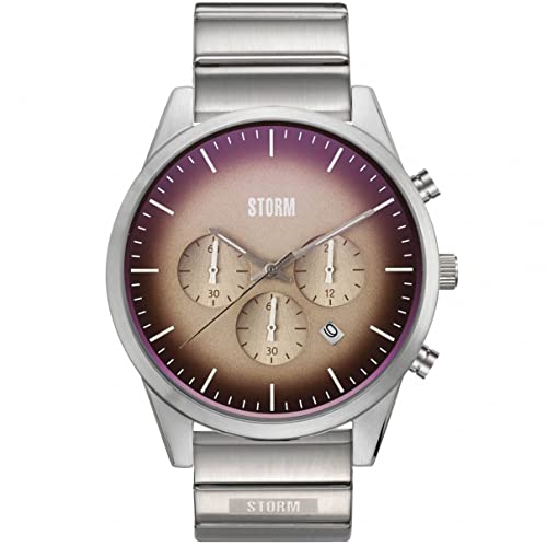 STORM London Crusader Lazer Brown, Herrenarmbanduhr, 5 bar Wasserdicht, Edelstahlgehäuse, Dual-Time, Datumsfunktion … von STORM