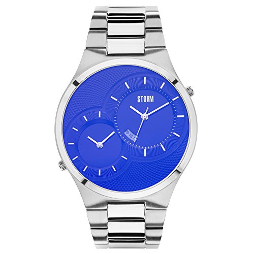 Storm Herren-Armbanduhr Duodex Lazer Blue Edelstahl silber-blau analog Quarz 47268/B von STORM