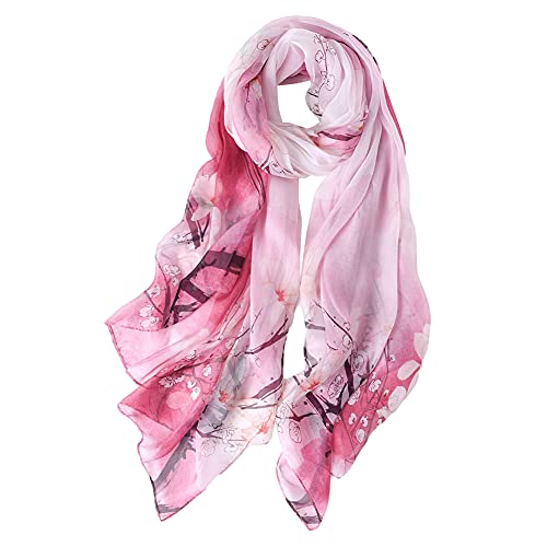 STORY OF SHANGHAI Seidenschal Damen 100% Seide, 30+ Farben XXL Blumen Seidentuch, Stola für Abendkleid Hochzeit, Seide Schal Halstuch, 175 * 110cm YDYH-05 von STORY OF SHANGHAI