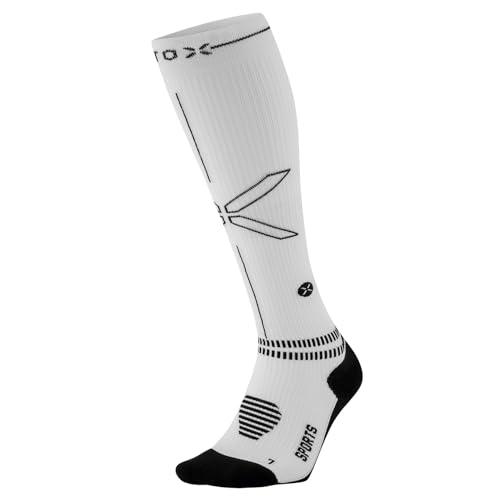 STOX Energy Socks, Sportsocken Damen, Kompressionklasse 23-32 mmHg, Gepolstertes Fußbett, Kompressionsstrümpfe, Sport Kompressionssocken, Stützstrümpfe, Thrombosestrümpfe, Kompression Kniestrümpfe von STOX Energy Socks