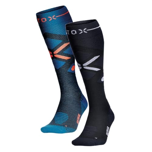 STOX Energy Socks Skisocken Herren 2 Pack, Kompressionsstrümpfe, Merino Socken, Ski und Snowboard Thermosocken, Compression Socks Men, Thermo Socken von STOX Energy Socks