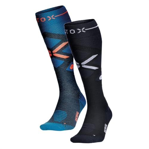STOX Energy Socks Skisocken Herren 2 Pack, Kompressionsstrümpfe, Merino Socken, Ski und Snowboard Thermosocken, Compression Socks Men, Thermo Socken von STOX Energy Socks