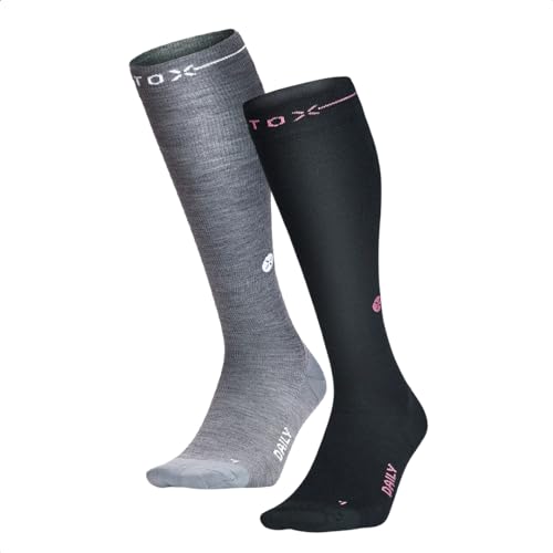 STOX Energy Socks | Socken für Damen | Premium Kompressionssocken | Bequeme Kompressionsstrümpfe | Feuchtigkeitsableitung | Keine müden Beine und Füße mehr | Erleichterung für unruhige Beine von STOX Energy Socks