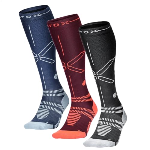 STOX Energy Socks | Sportsocken für Damen | Premium Kompressionssocken | Vermeide Verletzungen und Muskelbeschwerden | Schnellere Erholung | Weniger müde Beine | Extra Komfort | Gepolsterter Verse von STOX Energy Socks