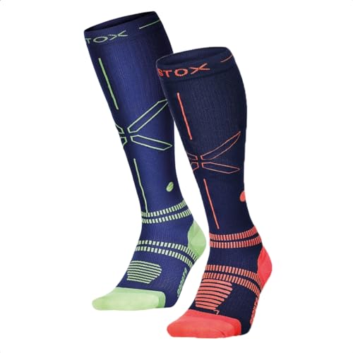 STOX Energy Socks | Sportsocken für Herren | Premium Kompressionssocken | Vermeide Verletzungen und Muskelbeschwerden | Schnellere Erholung | Weniger müde Beine | Extra Komfort | Gepolsterter Verse von STOX Energy Socks